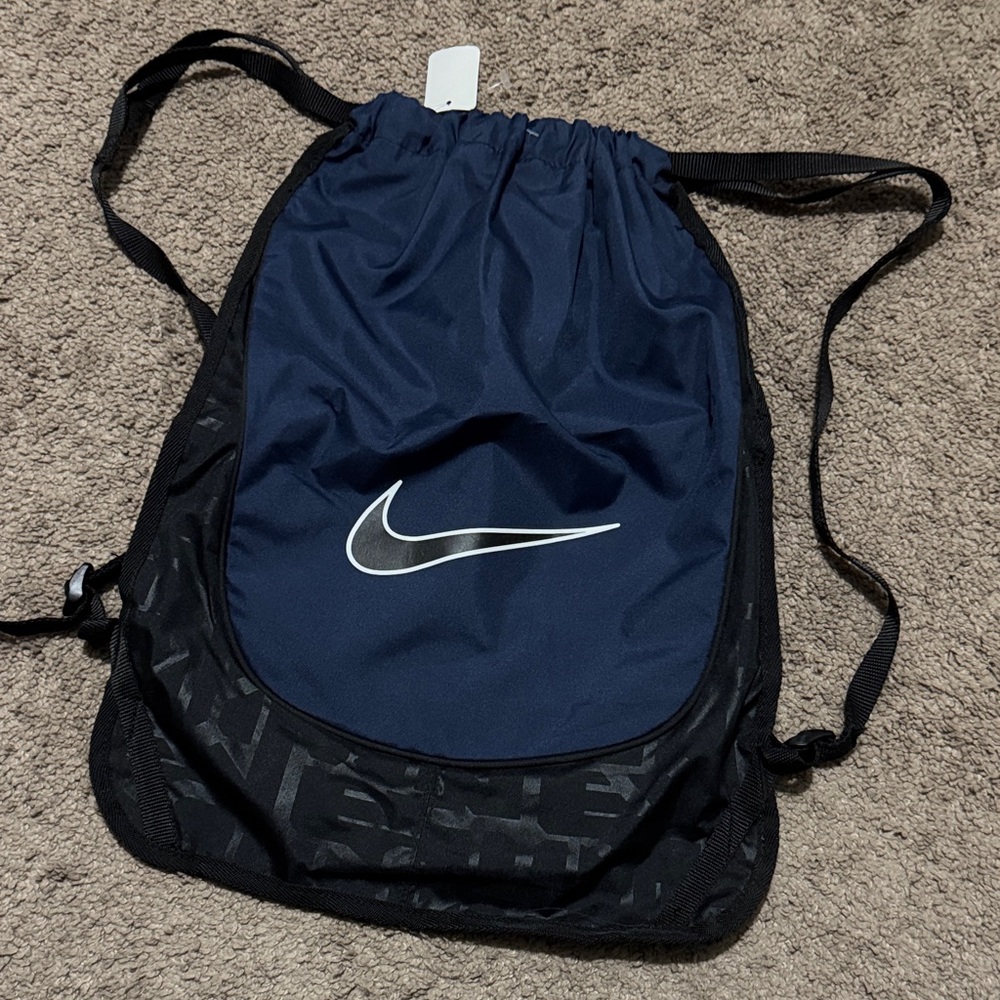NWT Nike “String” Backpack-Black/Blue-Nylon Lightweight-Unisex